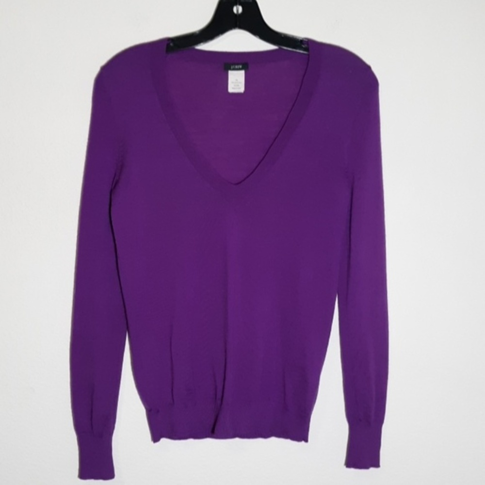 J. Crew 100% Merino Wool V-Neck Sweater